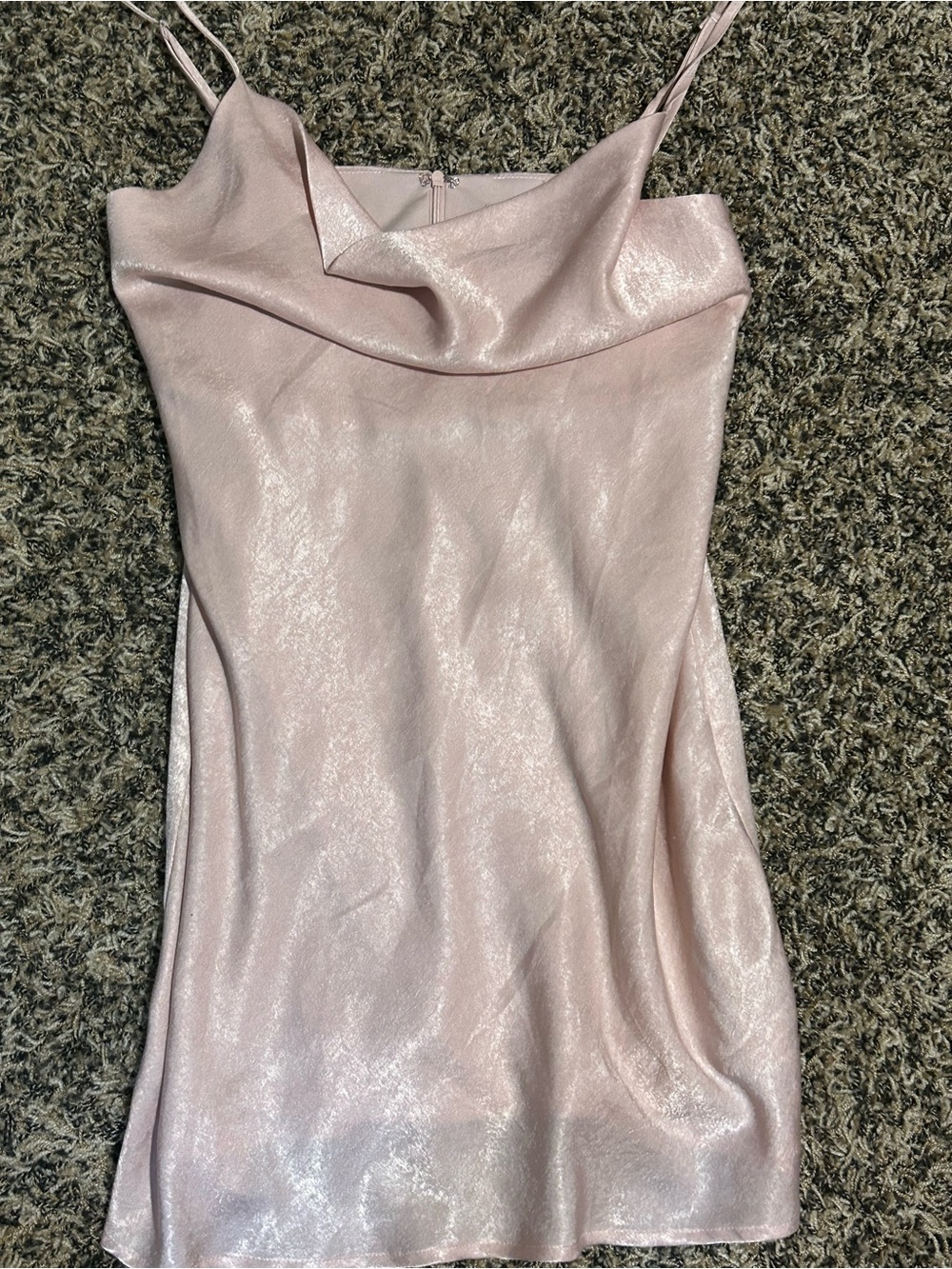 Altar'd State Shimmery Blush Pink Cowl Neck Camisole